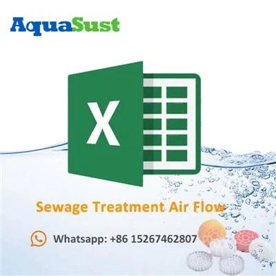 Cálculo do fluxo de ar de tratamento de esgoto